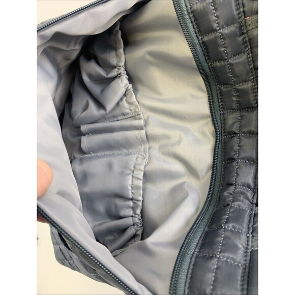 Lug Taxicab Tote Bag Gray Quilted Purse Zip Travel Pockets Large Purse Bag - Picture 8 of 16